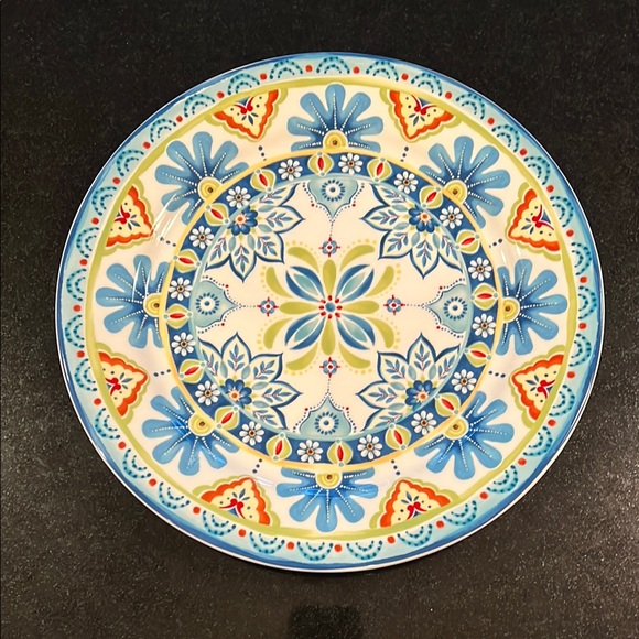 Pier 1 Mediterranean Vista Mosaic Floral Dinner Plates - Set of 2 - Picture 2 of 8